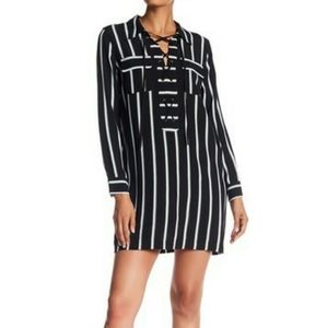 1. State Lace Up Striped Shift Dress size medium